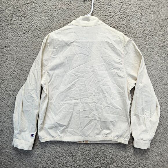 Champion X Urban Outfitters Exclusive Woven Rally Jacket Mens Size Large Cream - Picture 8 of 11